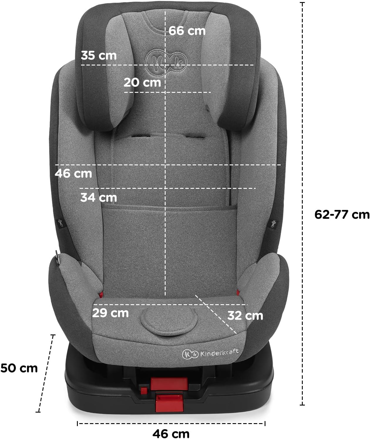 Kinderkraft Isofix Vado Car Seat, Group 0+/1/2, H-Guard, Black