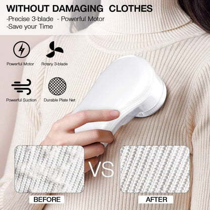 Portable Electric Lint Remover: Fabric Shaver for Clothes, Jumpers, Furniture, and More