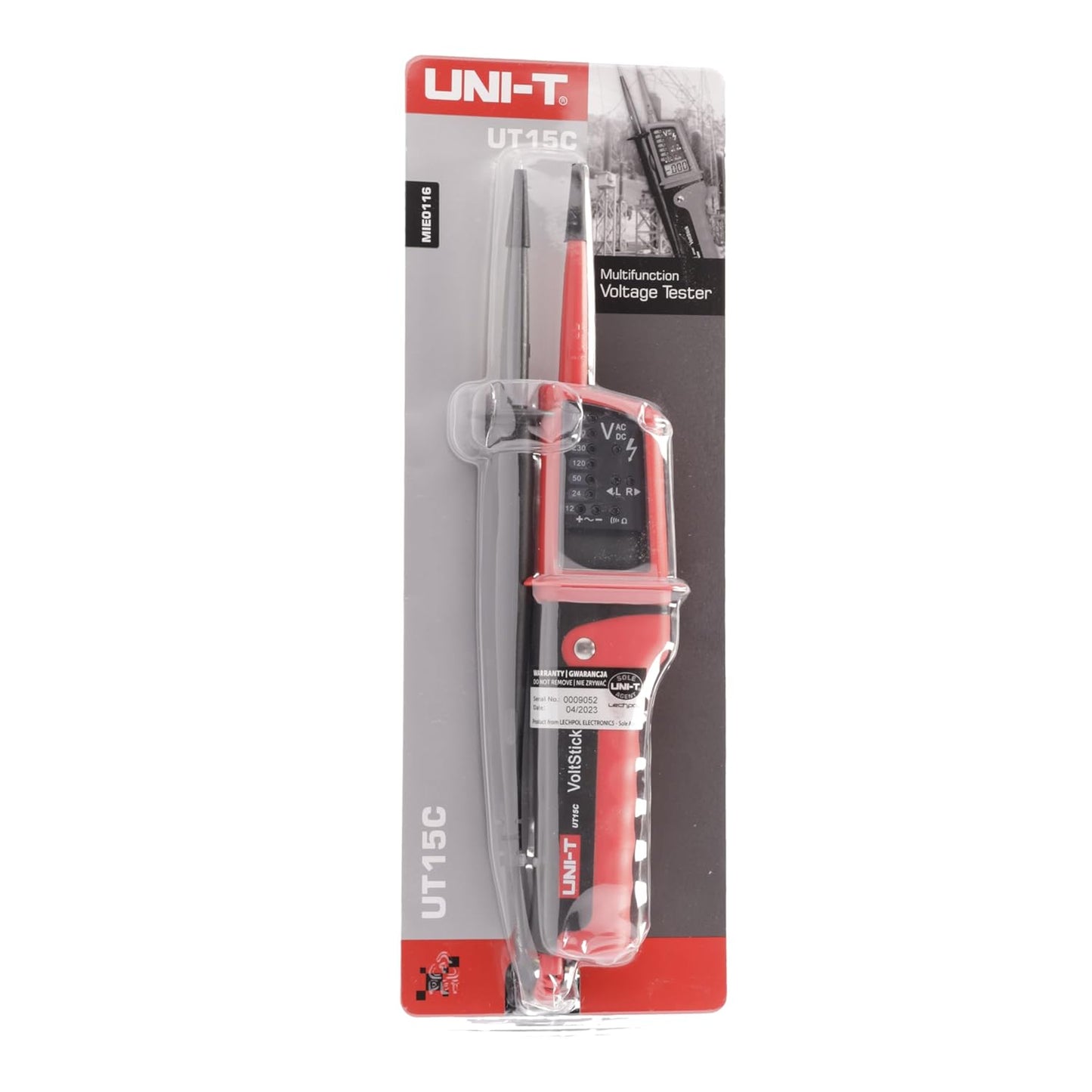 UNI-T UT15C Waterproof Voltage Tester - Continuity and Phase Rotation