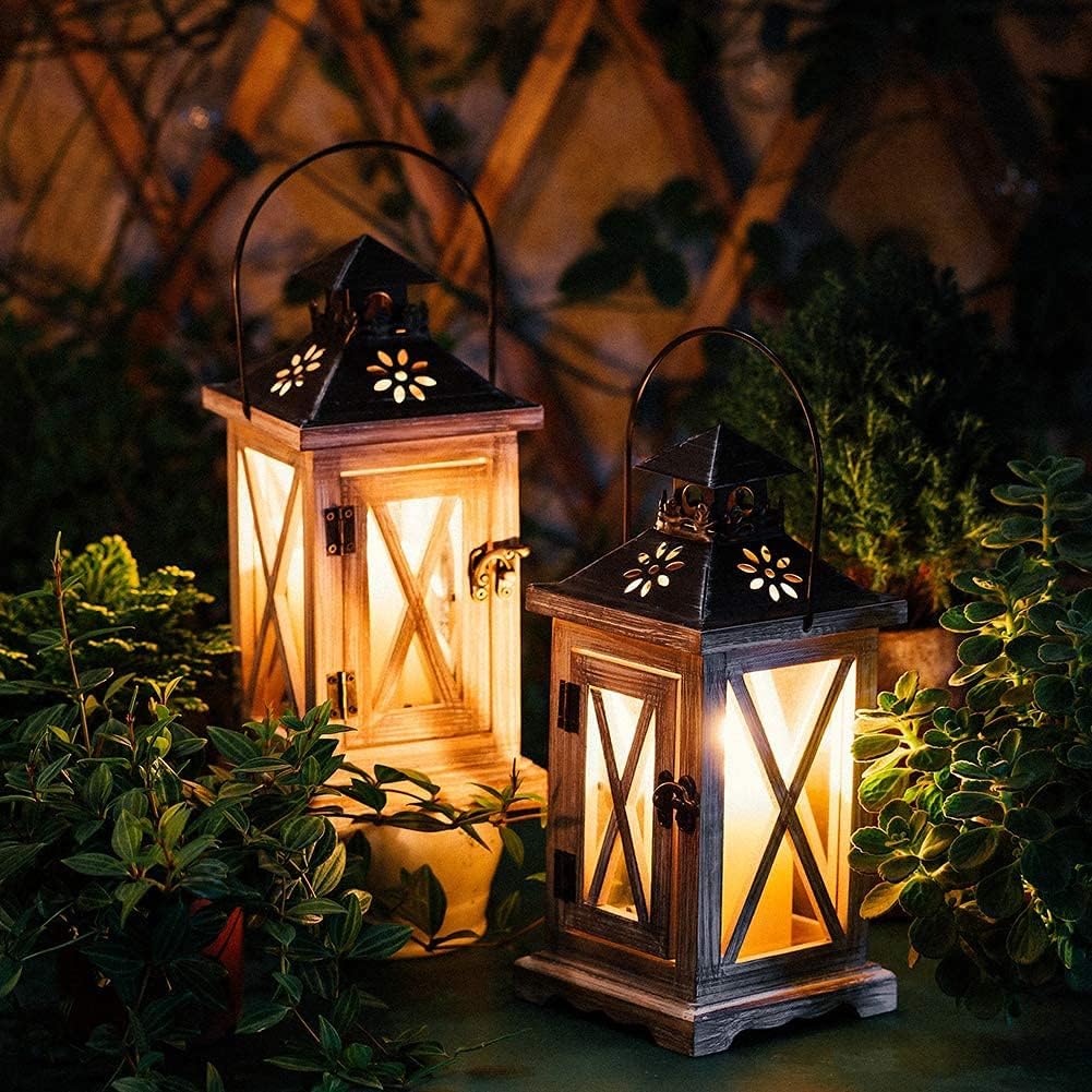 Romadedi Wooden Lantern Candle Holder