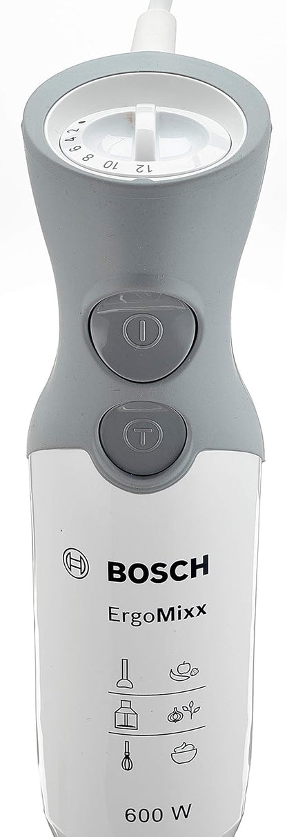 Bosch ErgoMixx 600W Hand Blender: Powerful Immersion Mixer, Whisk, Chopper