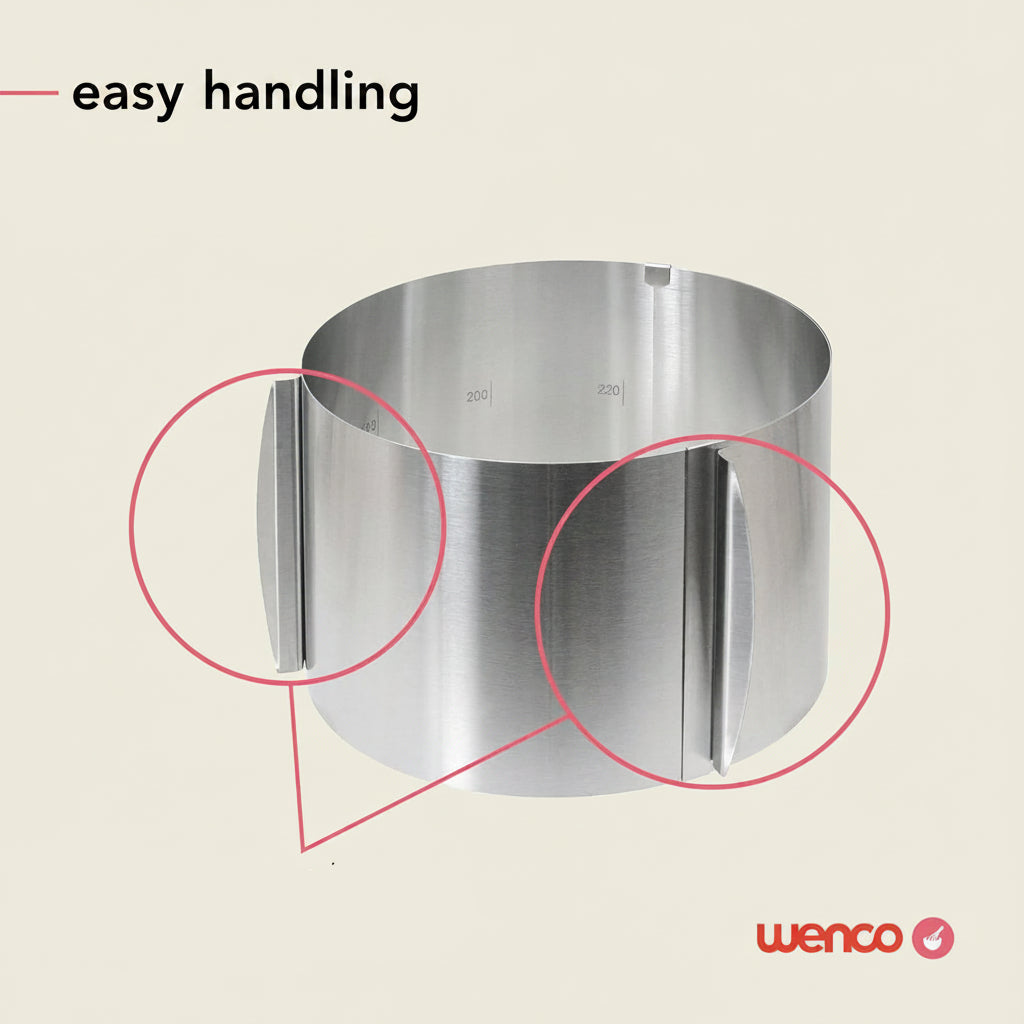 Wenco Stainless Steel Adjustable Cake Ring 15 cm Height