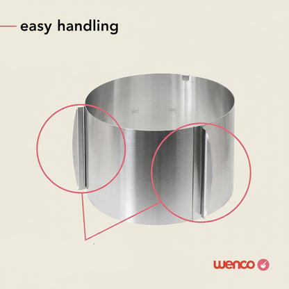 Wenco Stainless Steel Adjustable Cake Ring 15 cm Height