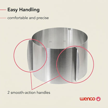 wenco 555647 Adjustable Cake Ring 16-30cm Silver