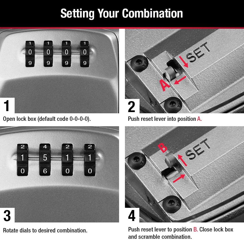 Master Lock Heavy Duty Wall-Mount Key Box with 5-Key Capacity