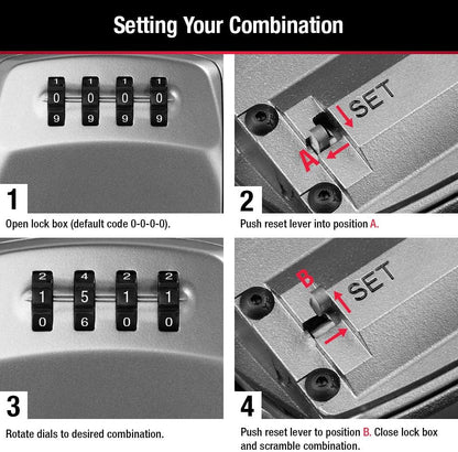 Master Lock Heavy Duty Wall-Mount Key Box with 5-Key Capacity