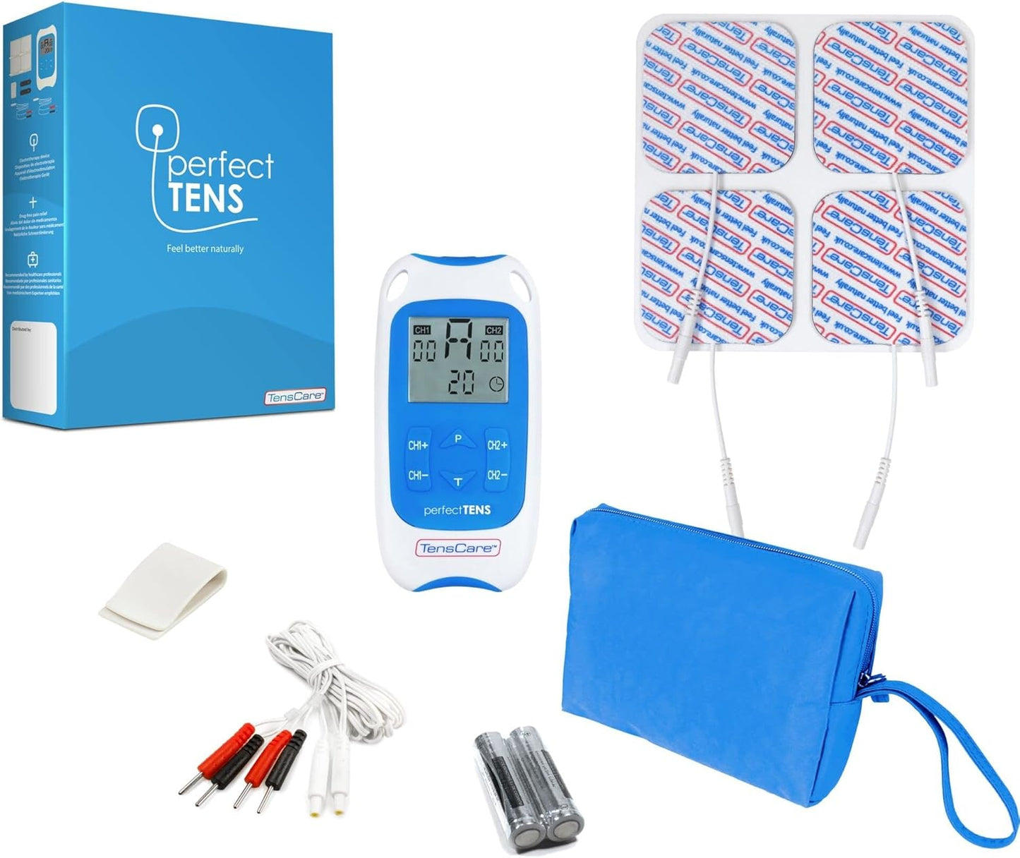 TensCare Perfect TENS Pain Relief Machine – Portable Electrical Stimulation Device