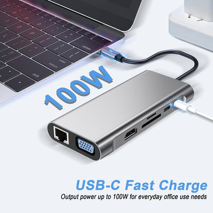 SZPACMATE USB C Hub Docking Station for MacBook Pro Air