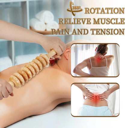 Liitrton Manual Wooden Fascia Massage Roller for Trigger Points & Cellulite Blasting - Gomix Brands Outlet