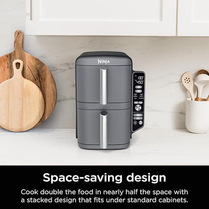 Ninja Double Stack XL Air Fryer: 9.5L Dual Basket, 6-in-1 Cooking Functions