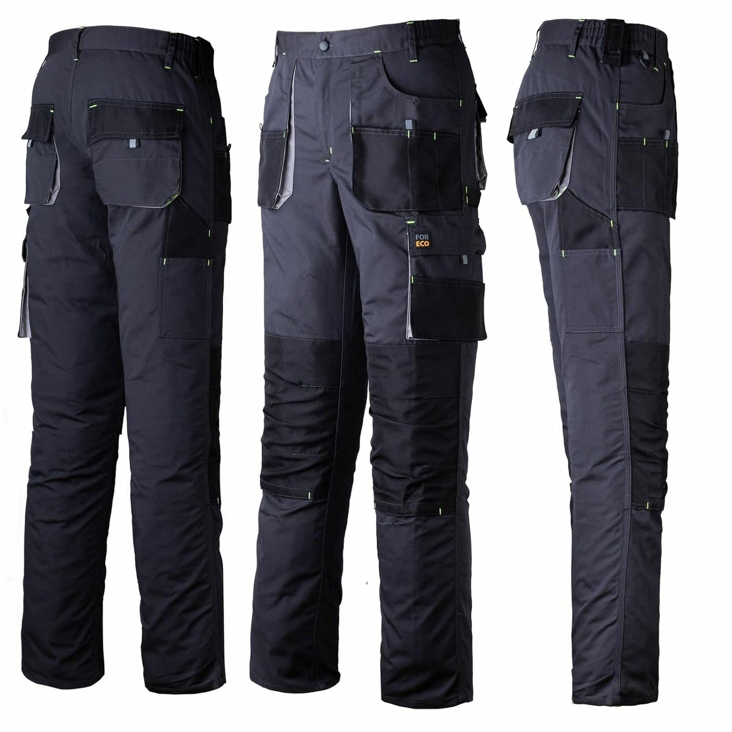 REIS FORECO‑T SBJS60 Men's Cut‑Protection Work Trousers – Grey/Black