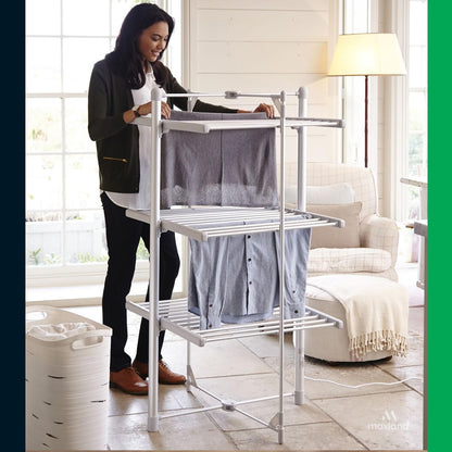 Novostyl Heated Deluxe 3‑Tier Tower Airer with Energy‑Saving Cover