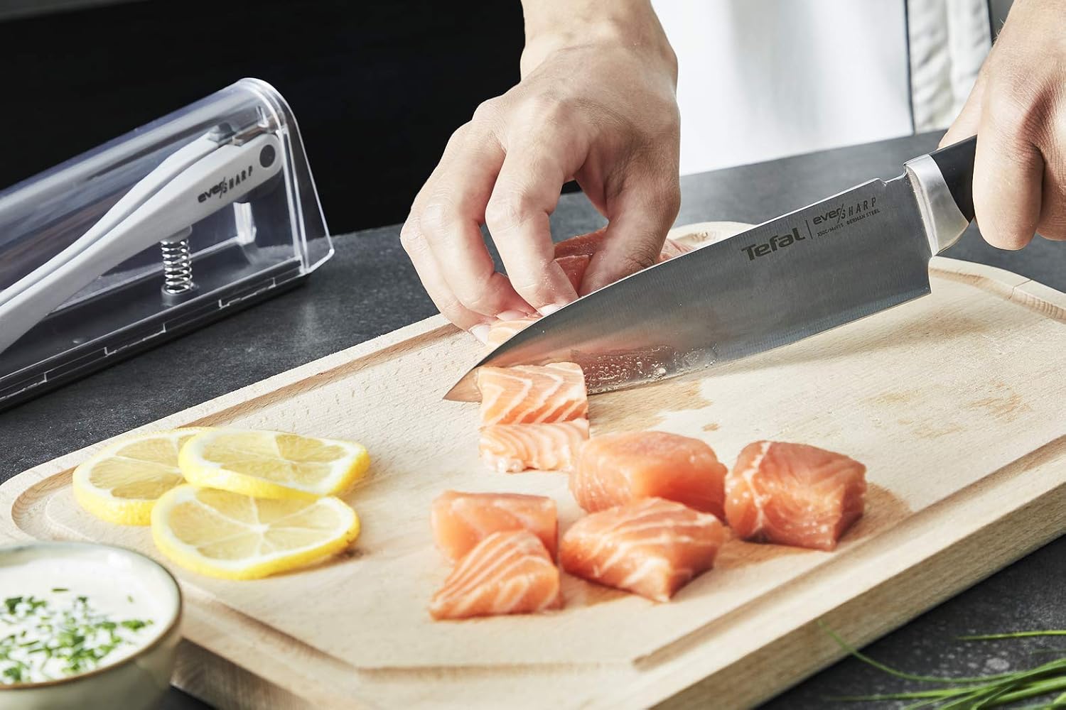 Tefal Ever Sharp 6.5" Chef Knife with Built‑in Sharpener