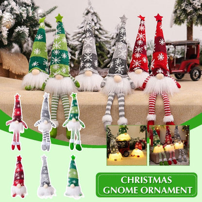 Handcrafted Plush Christmas Elf Ornament with LED Light – Festive Décor