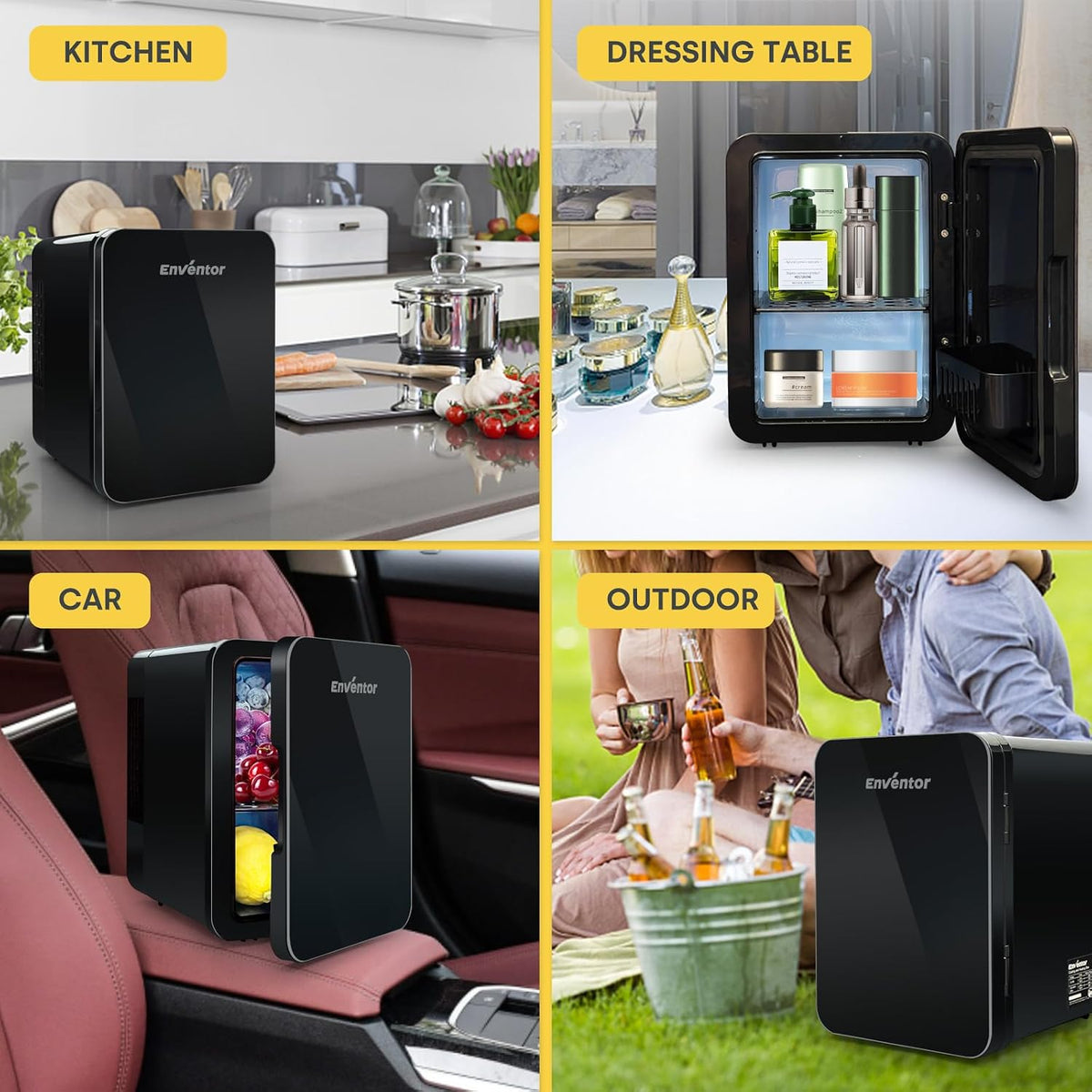 Enventor TJ04 4L Mini Fridge Cooler Warmer