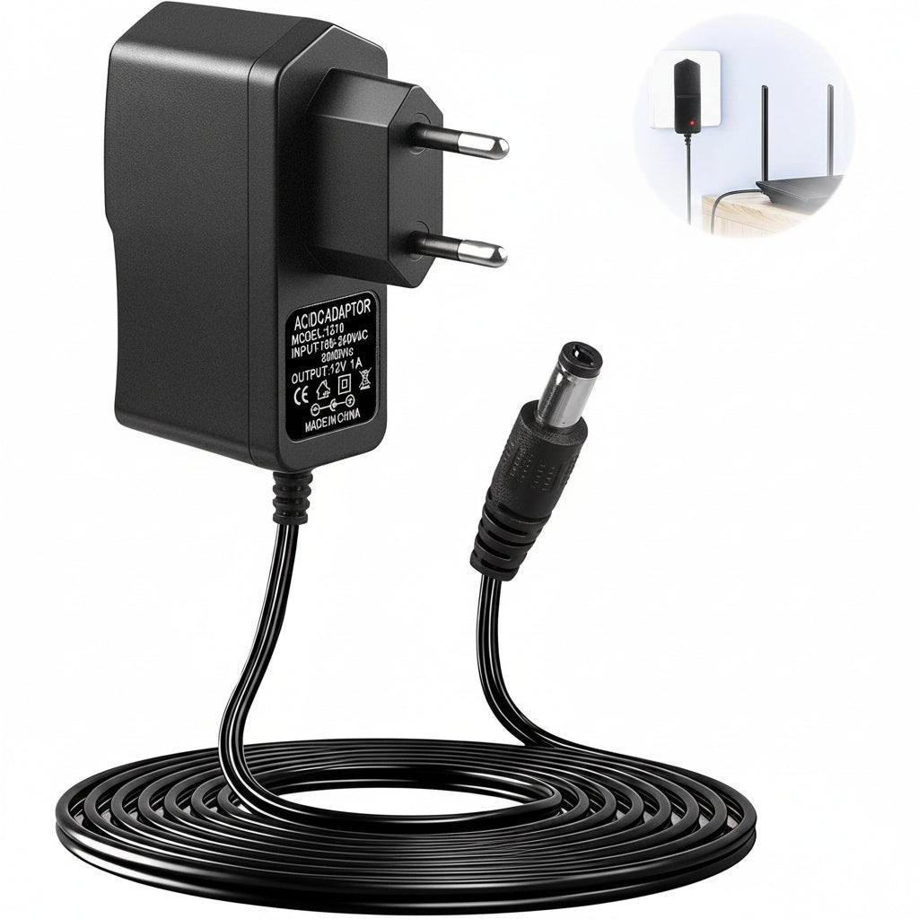 Pmqs 12V 1A Power Supply Adapter DC 12W Universal AC 100-240V 50/60Hz