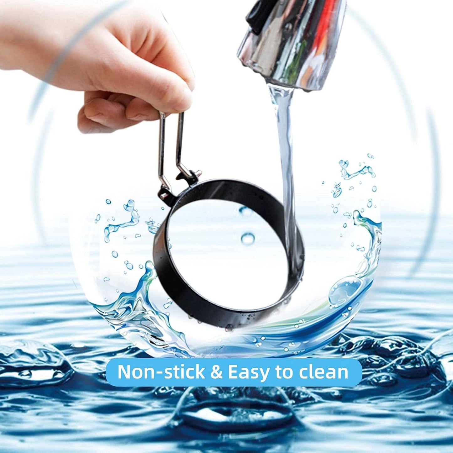 Ameupin Nonstick Stainless Steel Egg Rings 4 Pack