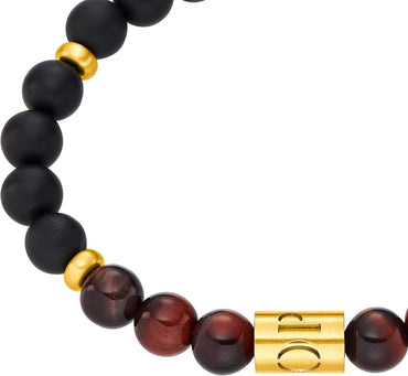 JOOP! Men's Stainless Steel Beads Bracelet with Lobster Claw Clasp