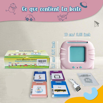 VANIKO Bilingual Talking Flash Cards Educational Learning Toy 112 Cards