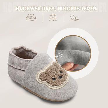 IceUnicorn Babies First Walking Shoes Soft Leather Slippers with Suede Soles