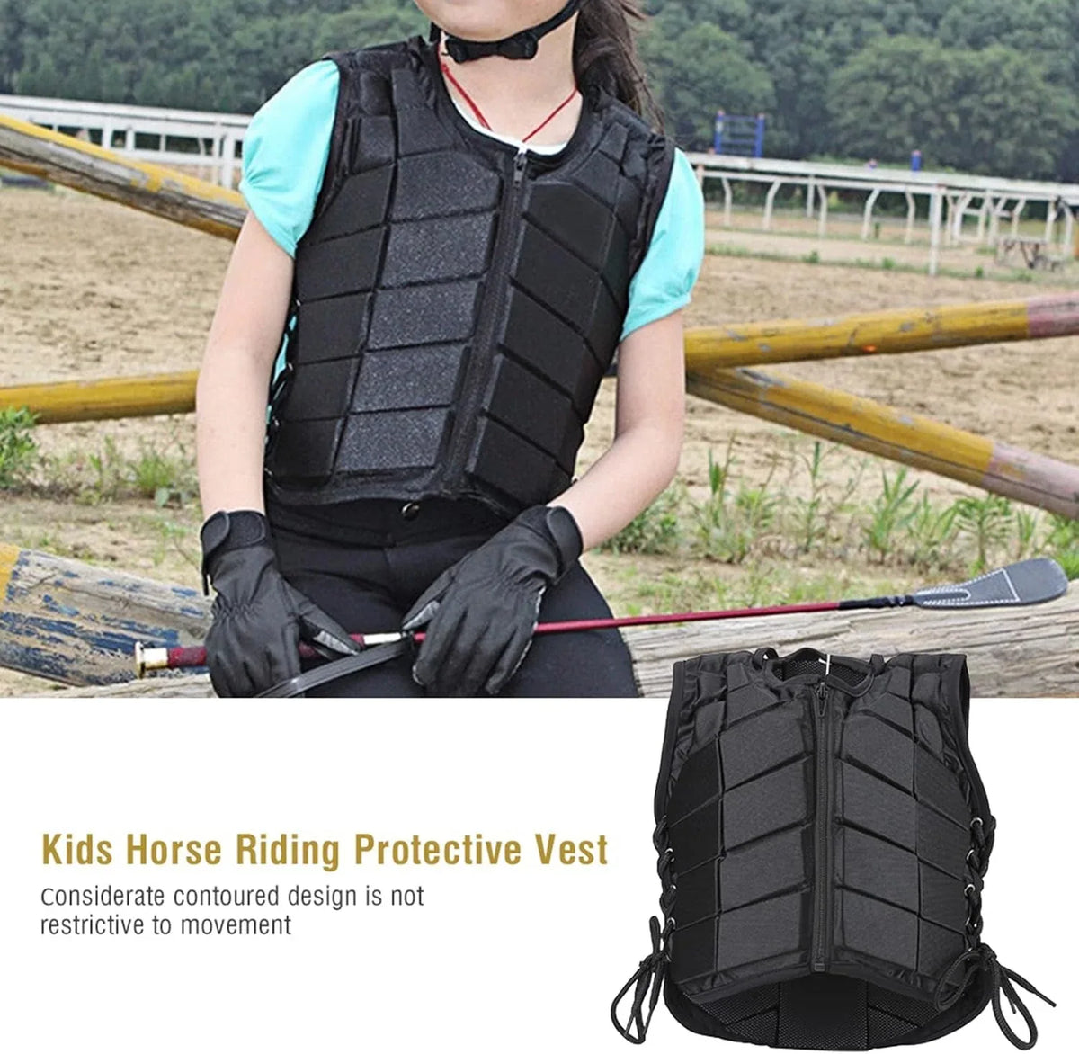 BOROCO Kids' Protective Equestrian Vest: Comfortable Training Safety Gear for Riding - Gomix Brands Outlet