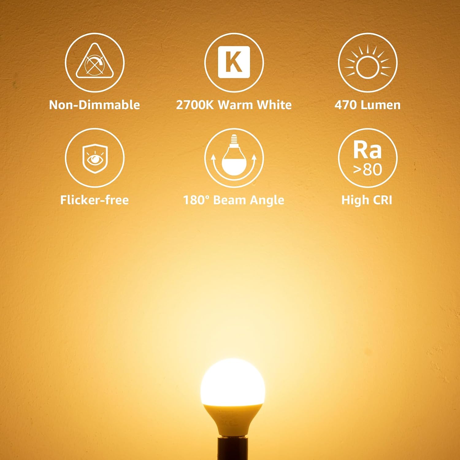 Lepro E14 LED Lamp 6-Pack 4.9W 470 Lumen Warm White