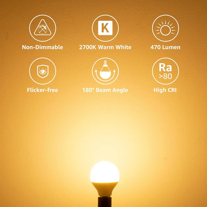 Lepro E14 LED Lamp 6-Pack 4.9W 470 Lumen Warm White