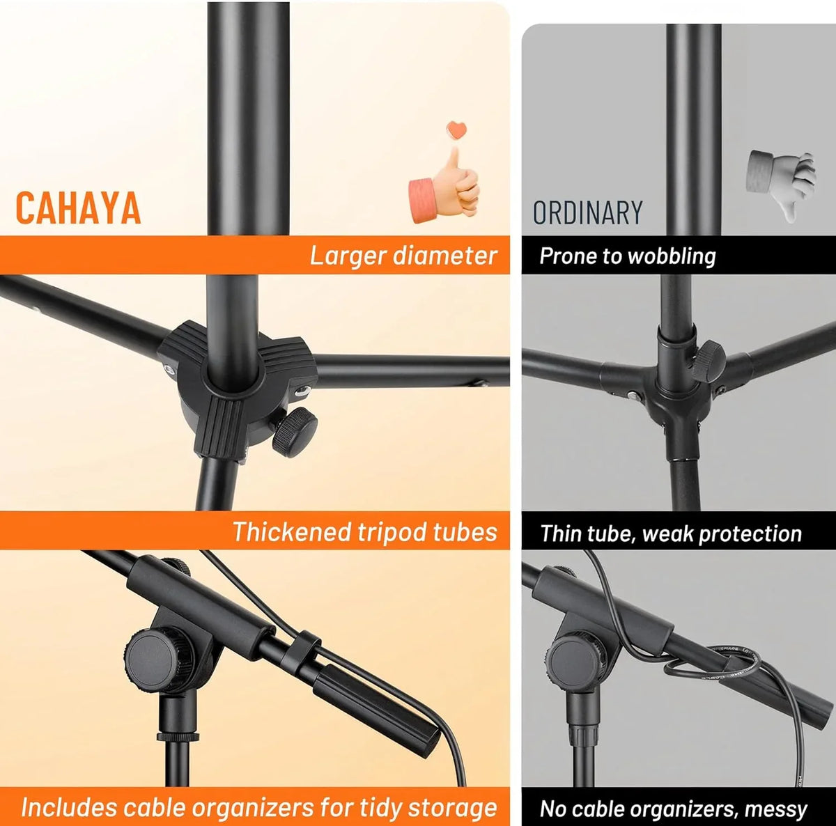 CAHAYA Adjustable Floor Mic Stand with Boom Arm, Carrying Bag - Gomix Brands Outlet
