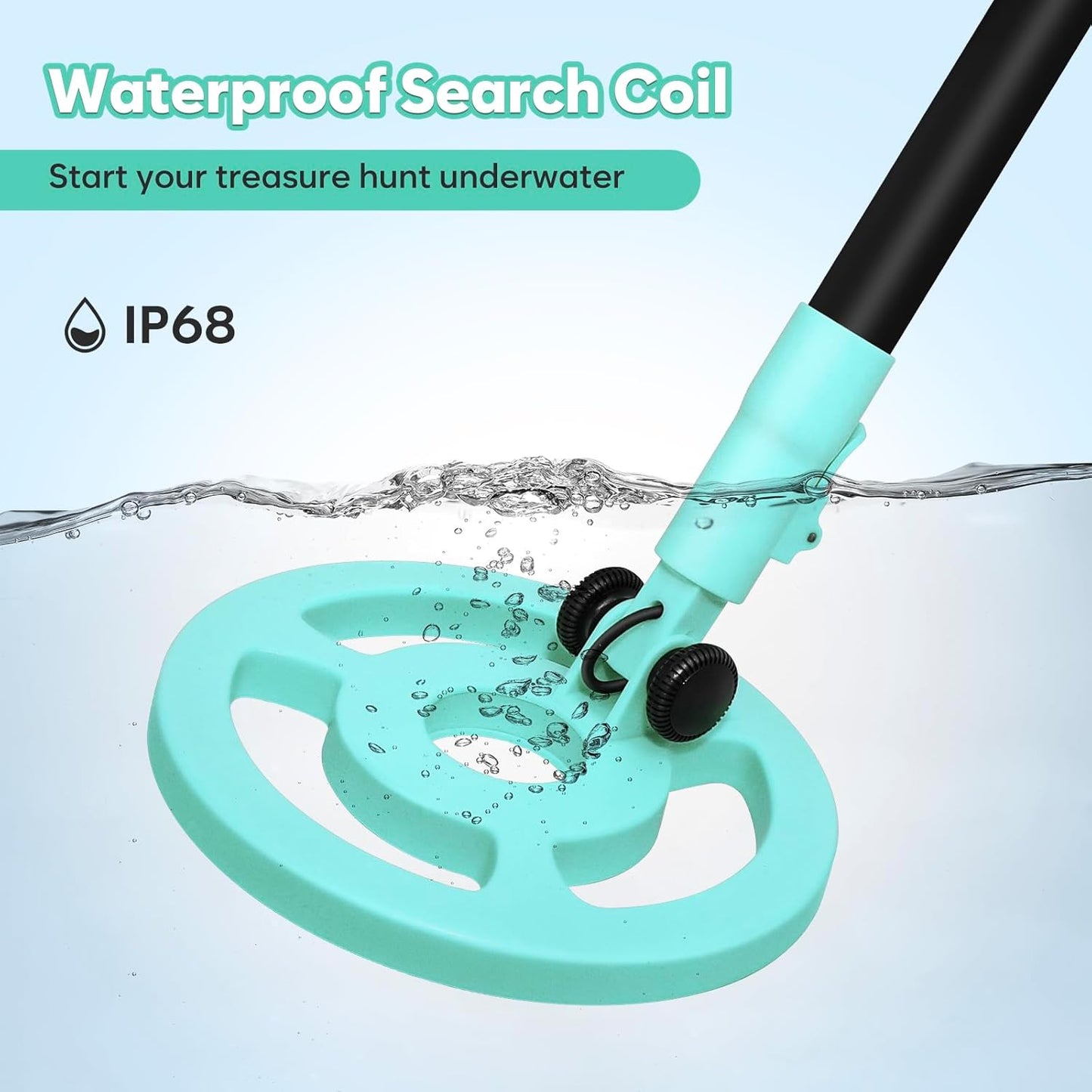 iTayga Adjustable Kids Metal Detector – Waterproof, Lightweight Treasure Hunt