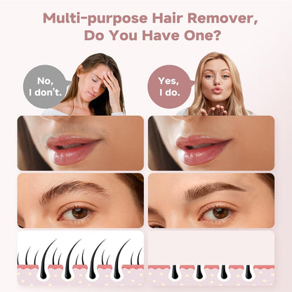 Gurelax 2-in-1 Electric Facial Hair Remover and Eyebrow Trimmer