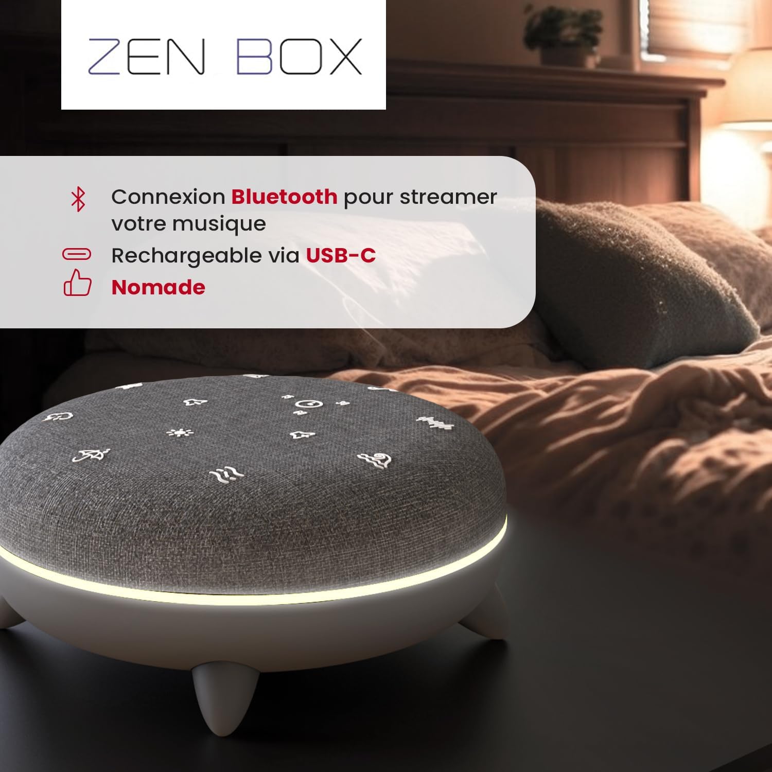 Terraillon ZEN BOX White Noise Sleep Aid with Bluetooth