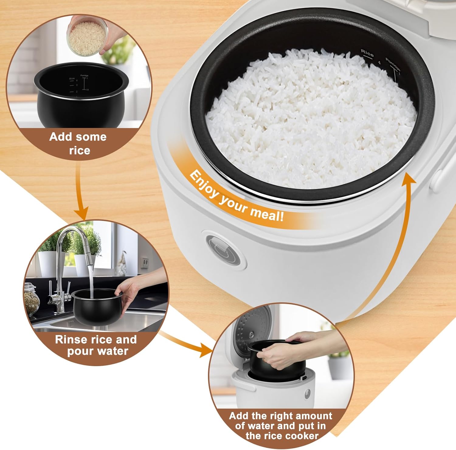 Bear 6-in-1 Compact Multi-Cooker: Perfect Rice, Porridge, Soup, and Steaming