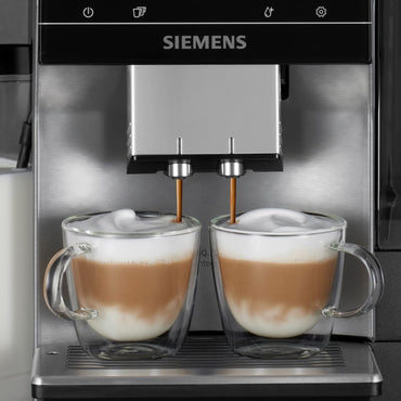 Siemens EQ.700 TQ707D03 Premium Built‑In Coffee Machine in Black/Silver