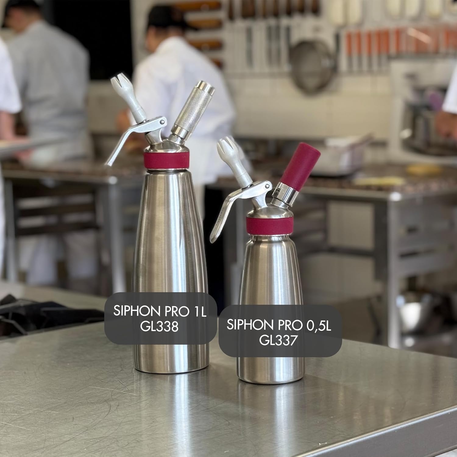 Gobel Professional Stainless Steel Siphon for Creamy Sauces and Espressos