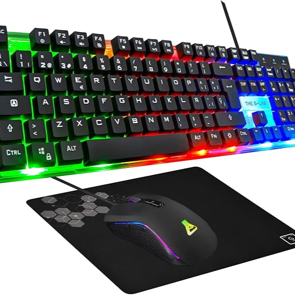 THE G-LAB Yttrium Gaming Keyboard Mouse Combo with Backlit Keys