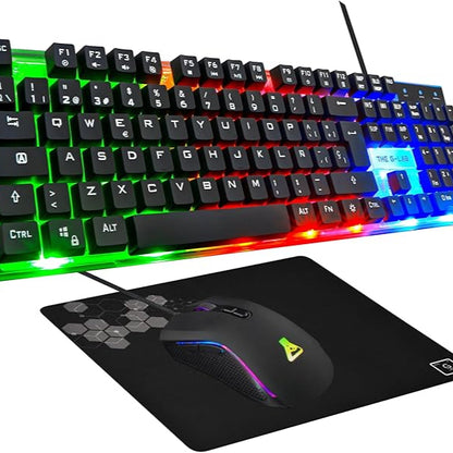 THE G-LAB Yttrium Gaming Keyboard Mouse Combo with Backlit Keys
