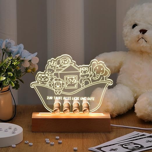 Little Prints Arca lui Noe Baby Night Light Lamp