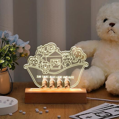 Little Prints Arca lui Noe Baby Night Light Lamp