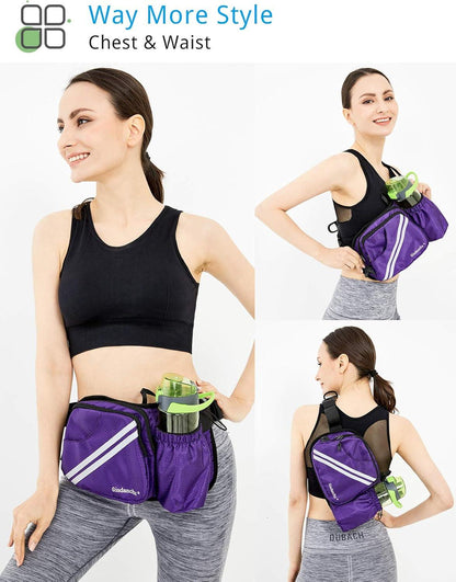 Gisdanchz Waterproof Hip Pack with Bottle Holder and Multiple Pockets - Gomix Brands Outlet