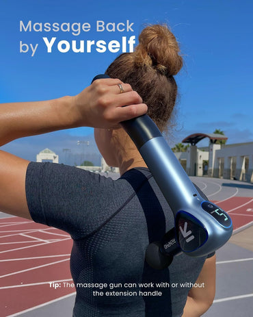 Fipka RENPHO Reach Massage Gun with Detachable Handle, 5 Speed, 4 Heads