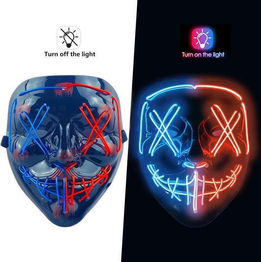 DWTECH LED Purge Halloween Mask with Bright Light Effects