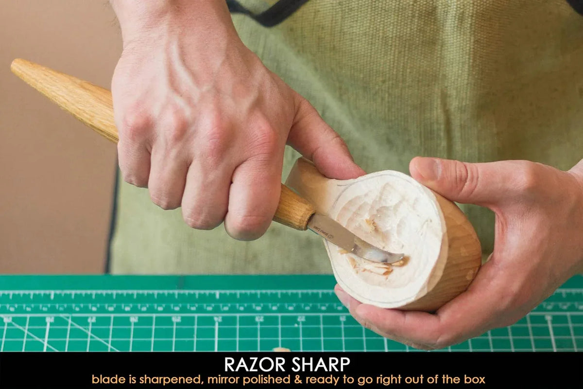 BeaverCraft SK4s Hook Knife: Long Handle Wood Carving Tool for Spoons & Kuksa - Gomix Brands Outlet