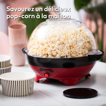 Gadgy Retro Hot Air Popcorn Maker: Oil-Free, Fast, Healthy Snack Appliance