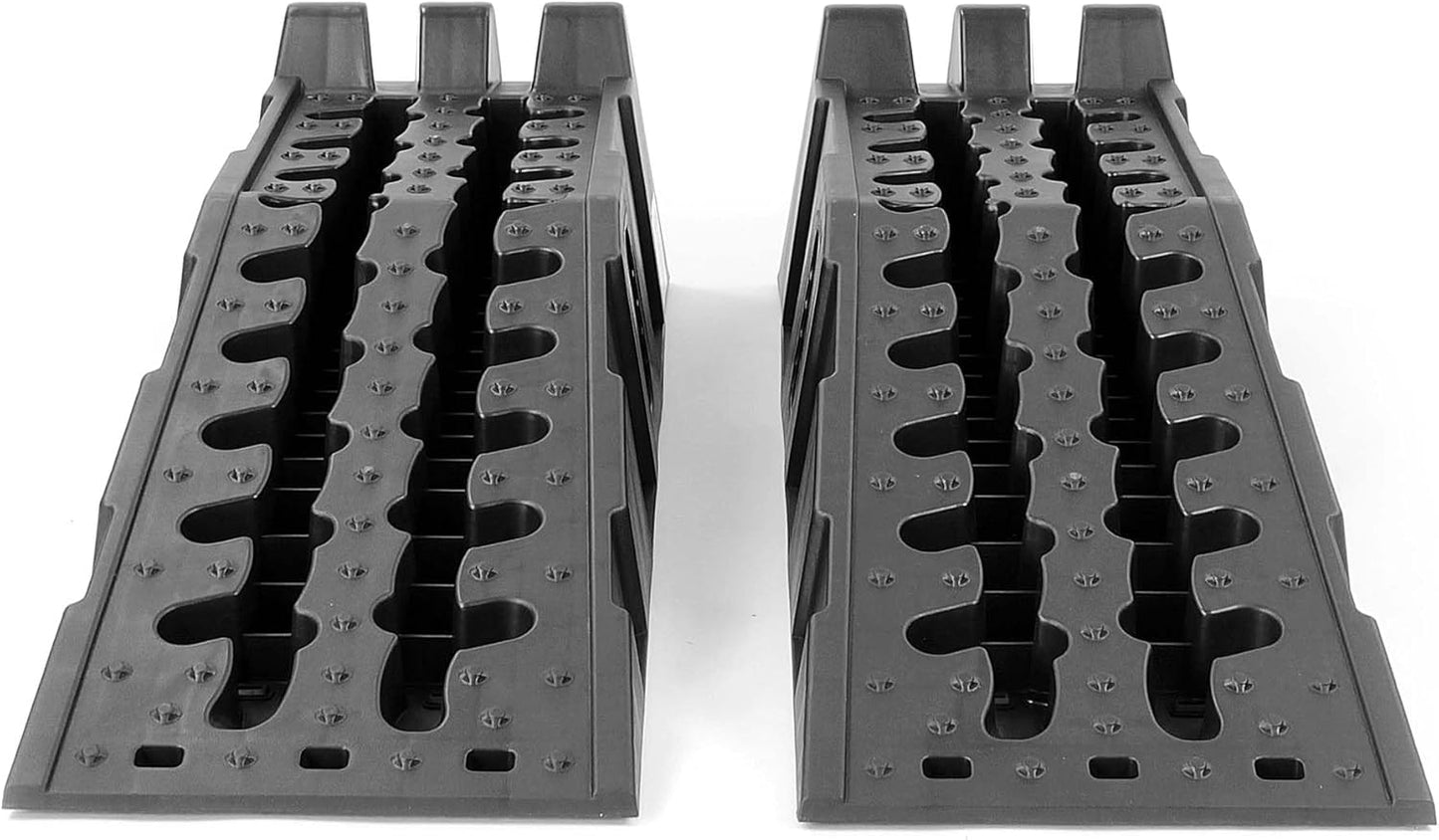 Heavy-Duty Plastic Car Ramps: 11,000 lbs Capacity, Auto Vehicle Maintenance Set