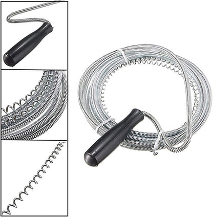 Heavy-Duty 5m Spiral Drain Cleaner for Toilets, Sinks & Showers