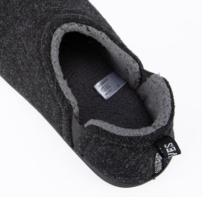 Snug Leaves Men's Fuzzy Wool Felt Memory Foam Slippers with Non-Slip Sole