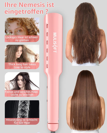 MULISOFT Compact Travel Hair Straightener with Nano Titanium Plates
