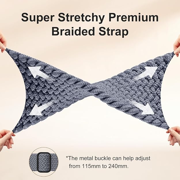 Maledan Braided Stretchy Band for Fitbit Versa 3