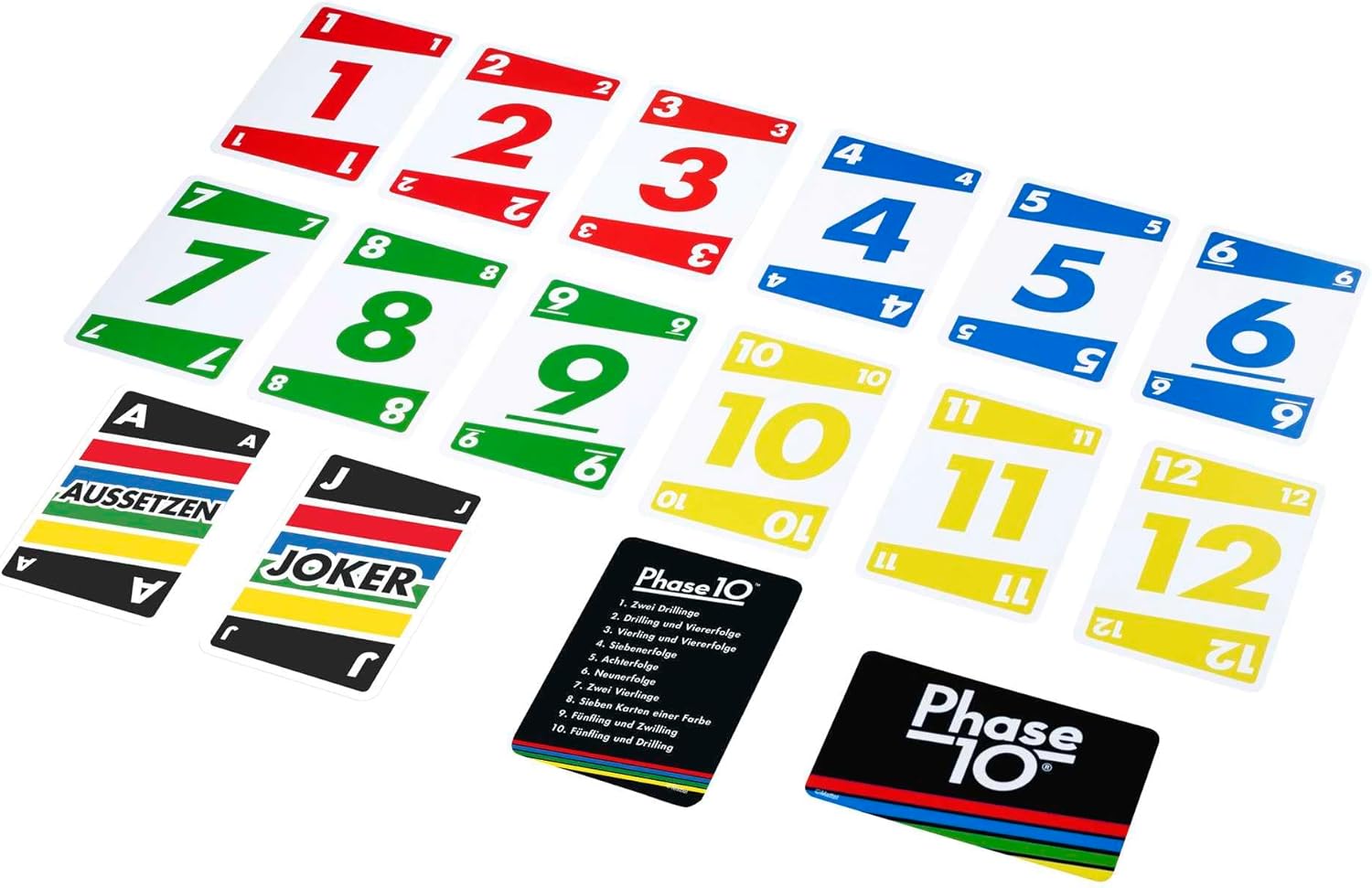 Mattel Phase 10 Card Game – 2-6 Players, 10 Challenges