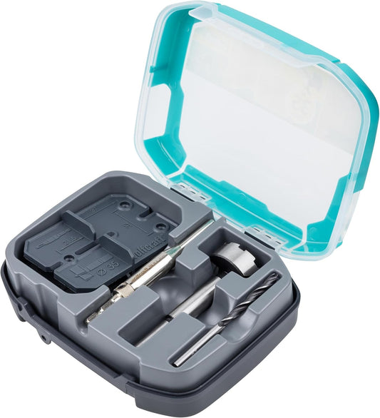 Wolfcraft Hinge Hole Set: Precise 35mm Drilling for Easy Pot Hinge Installation